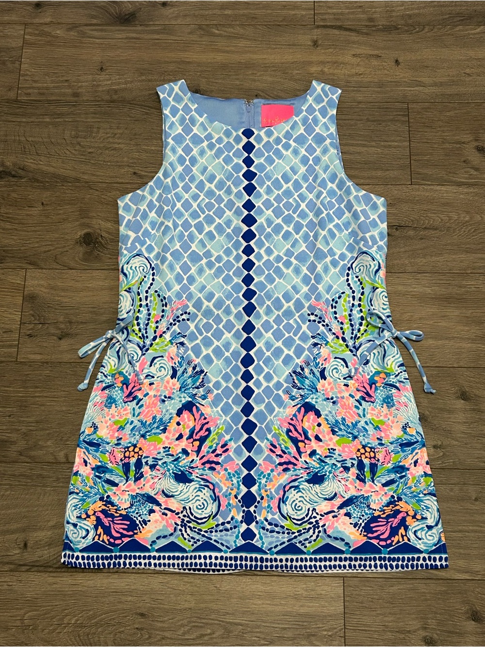 Lilly Pulitzer Blue Multi Sleeveless Printed Shift Dress Romper